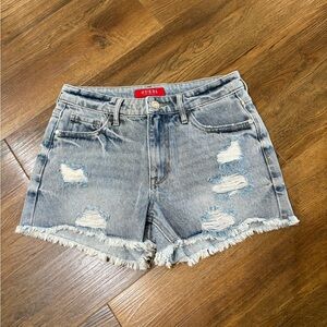 Guess Women's Distressed Denim Shorts - Light Blue